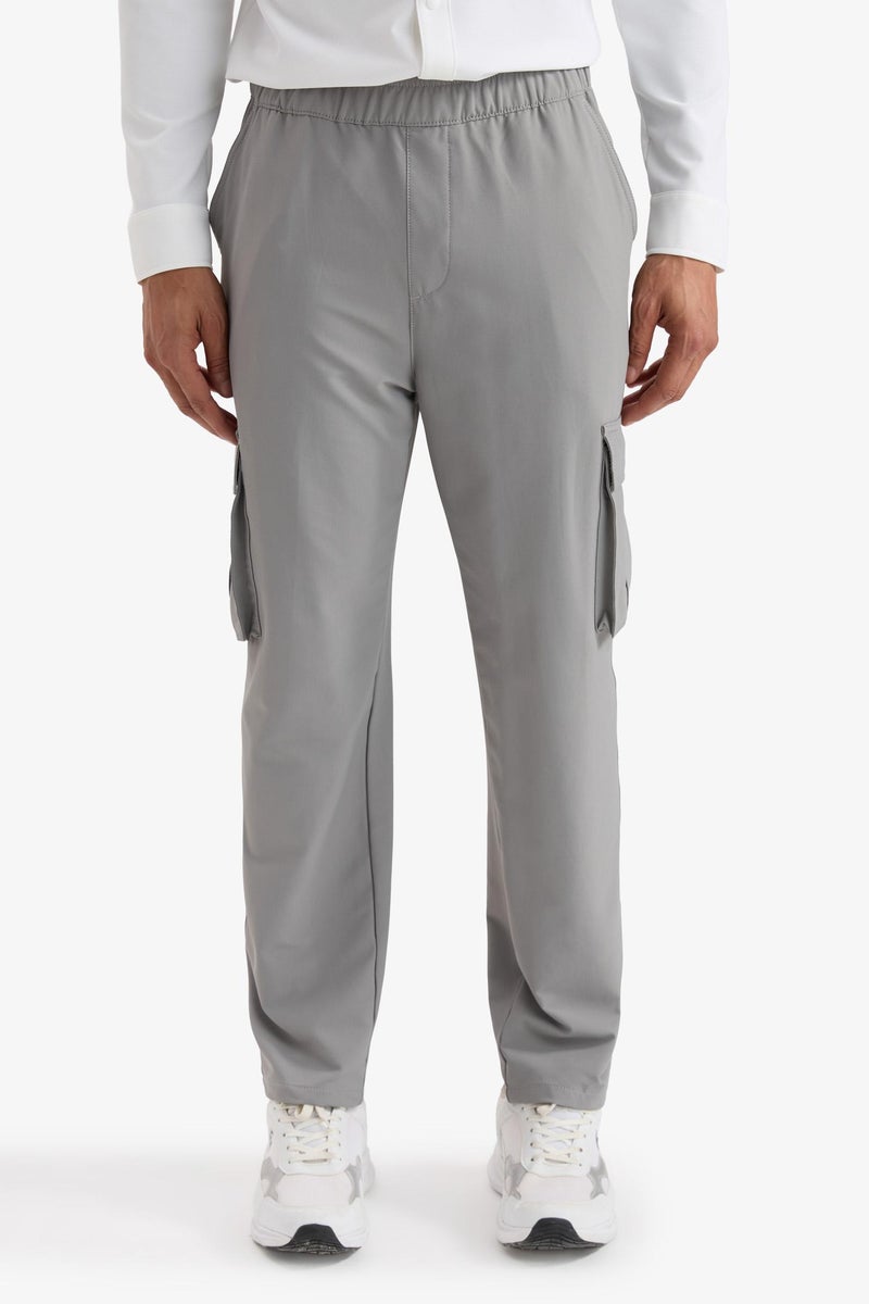 DeFacto Grey Man DeFactoFit Standard Fit Woven Cargo Joggers Casual - Image 2